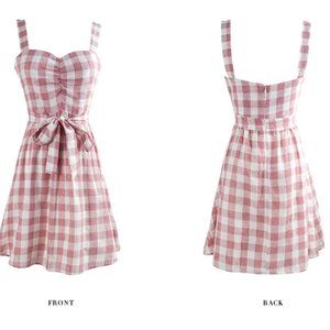 Pink Check Dress XS